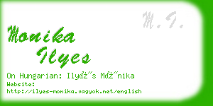 monika ilyes business card